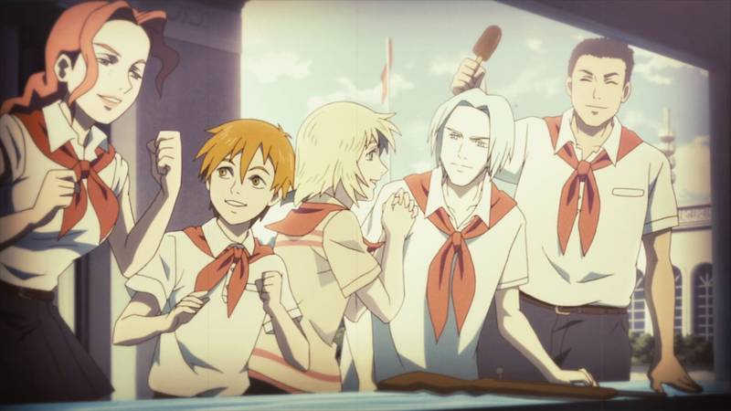 Left to right: Zina, Valya, Nadya, Leo, and Marat